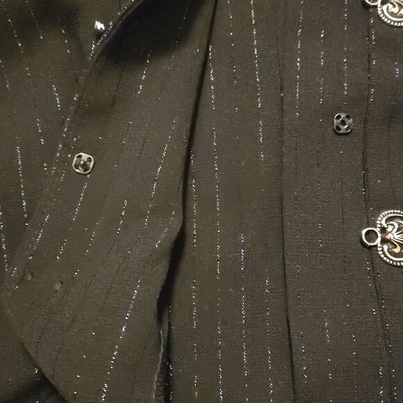 Vintage R & M Richard's Ladies pinstriped jacket/blazer black - Picture 4 of 12